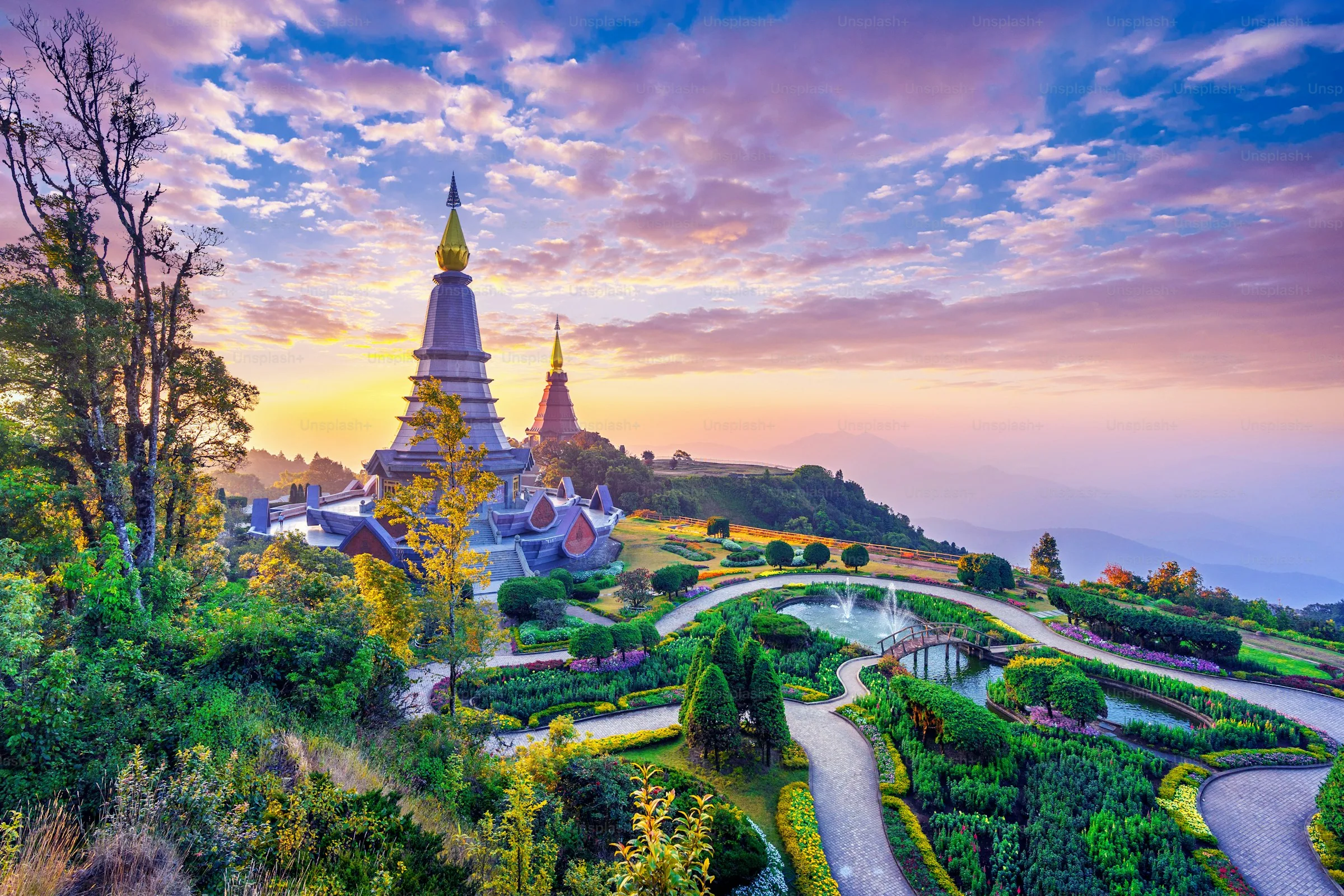 Walking path through northern Thailand
