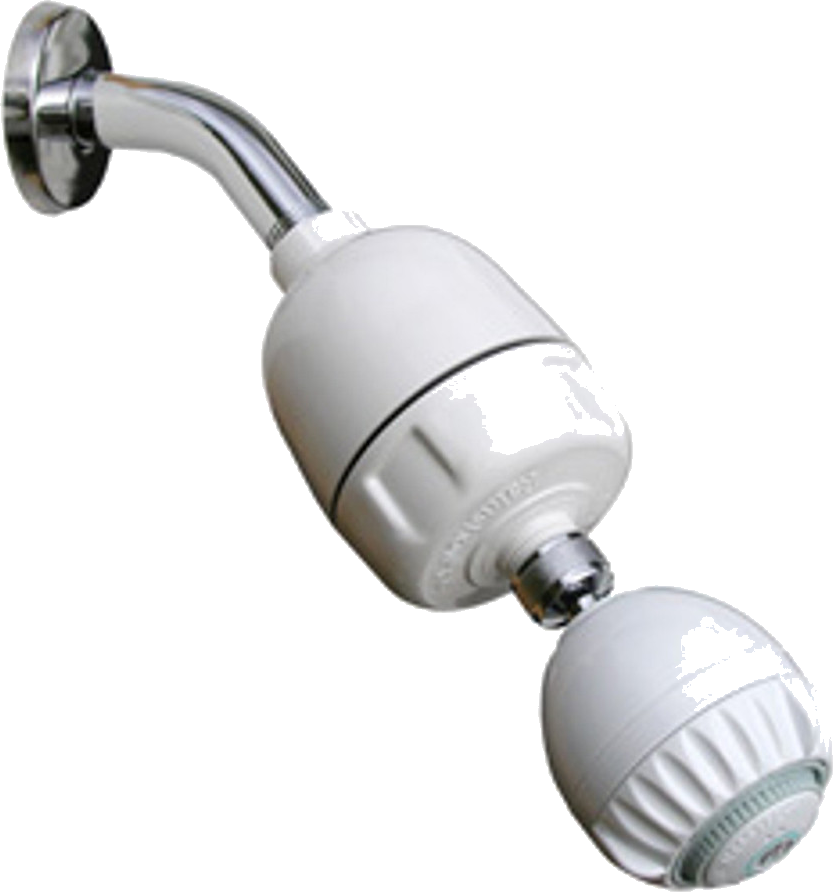 Multipure Aqua Shower filter installed on a shower arm